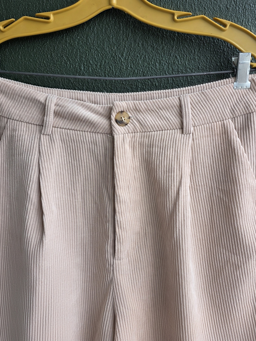 SHEIN Wide-Leg Corduroy Cargo Pants - Blush Pink Beige - Picture 3 of 11